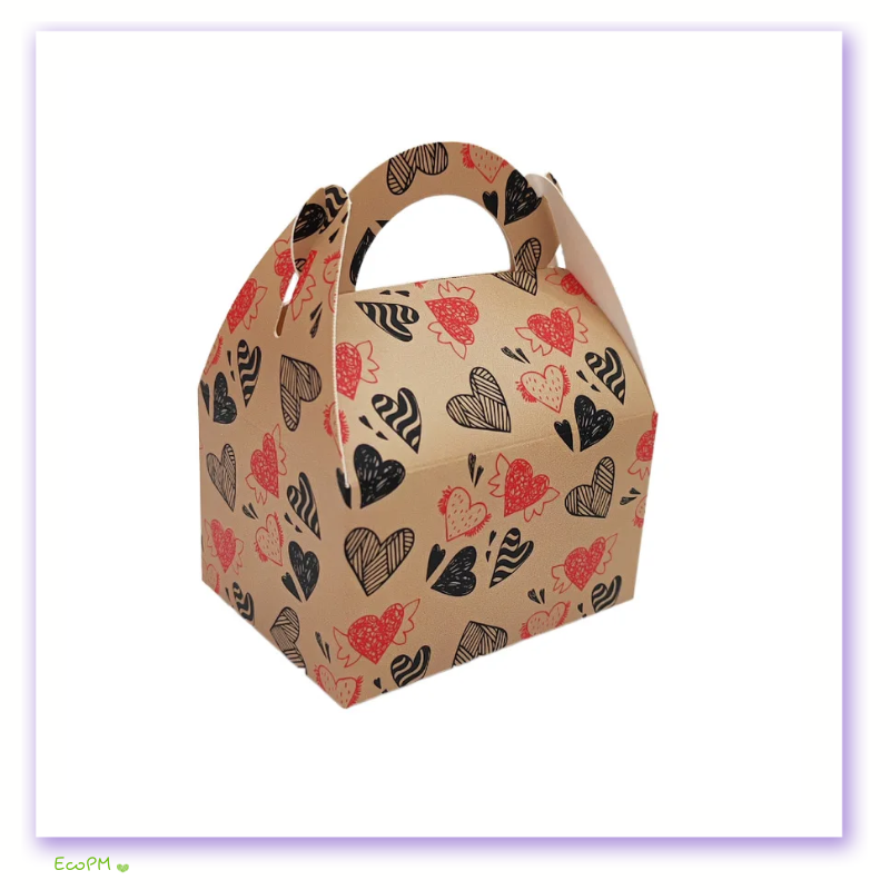 assorted-hearts-gable-gift-box.png Assorted hearts pattern on a kraft gable gift box.