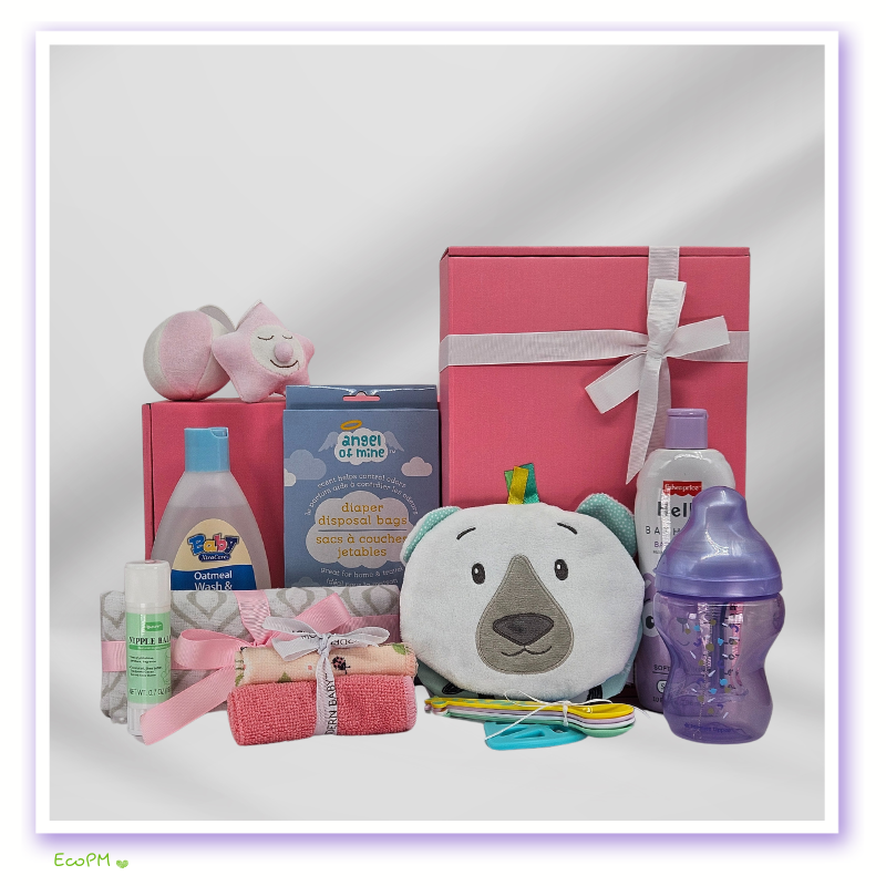 blissful-baby-care-newborn-gift-box-display.jpg Complete collection of baby care essentials in a pink gift box