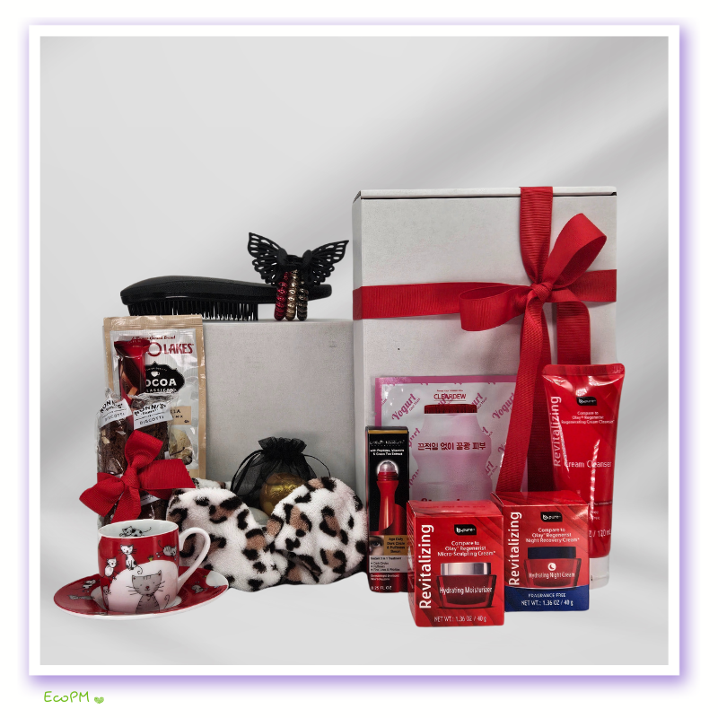 stylish-gift-box-with-skincare-and-cocoa-treats.jpg Ultimate gift set with beauty products, cocoa, and hair care accessories.