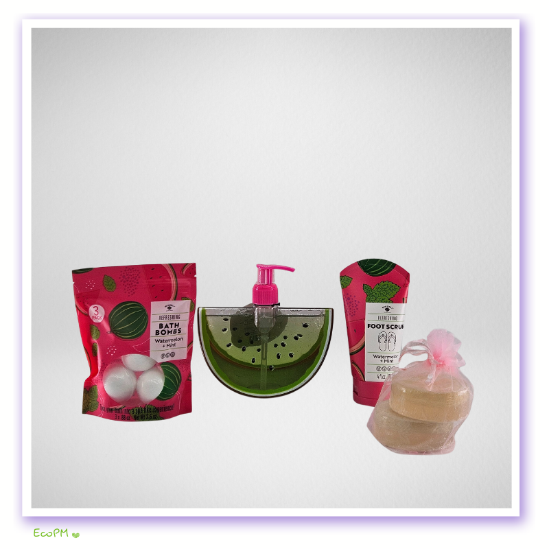 vibrant-red-elegance-individual-items.jpg Minimalist bath essentials set with foot scrub and watermelon bath bombs